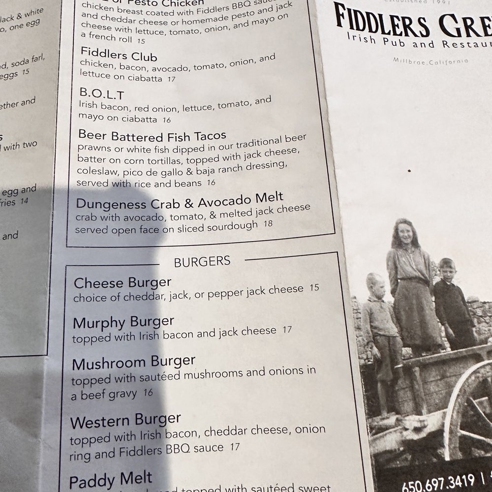 Fiddlers Green - Menu - Irish Near Me - Millbrae, California Fiddlers Green - Menu - Irish Near Me - Millbrae, California
