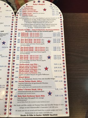 Menu photo 1 Andy's Diner & Bar Berlin, BE Menu photo 1 Andy's Diner & Bar Berlin, BE
