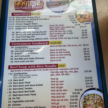 999 Phở - Menu 999 Pho. South Reno. Julie A - Vietnamese Near Me - Reno, Nevada 999 Phở - Menu 999 Pho. South Reno. Julie A - Vietnamese Near Me - Reno, Nevada