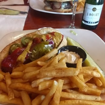 Nicky Rottens - Tijuana style hot dog and a $4 mimosa.  So yummy! - Sports Bars Near Me - Coronado, California