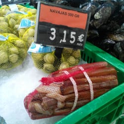 Mercadona - Navajas (Razor Clams). Seafood department, Mercadona, Torreta II, Torrevieja, Spain