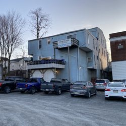 Kickin Kadilaks Bar & Grill - Rear of building and parking