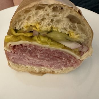 Raley's - My ham, salami & Swiss on a ciabatta roll. Mustard, mayonnaise peppercini, red onions and pickles....Delicious!!! - Grocery Near Me - Lodi, California Raley's - My ham, salami & Swiss on a ciabatta roll. Mustard, mayonnaise peppercini, red onions and pickles....Delicious!!! - Grocery Near Me - Lodi, California