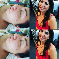 My sweet client came with acne, and I got her all clear in time for her big day!
