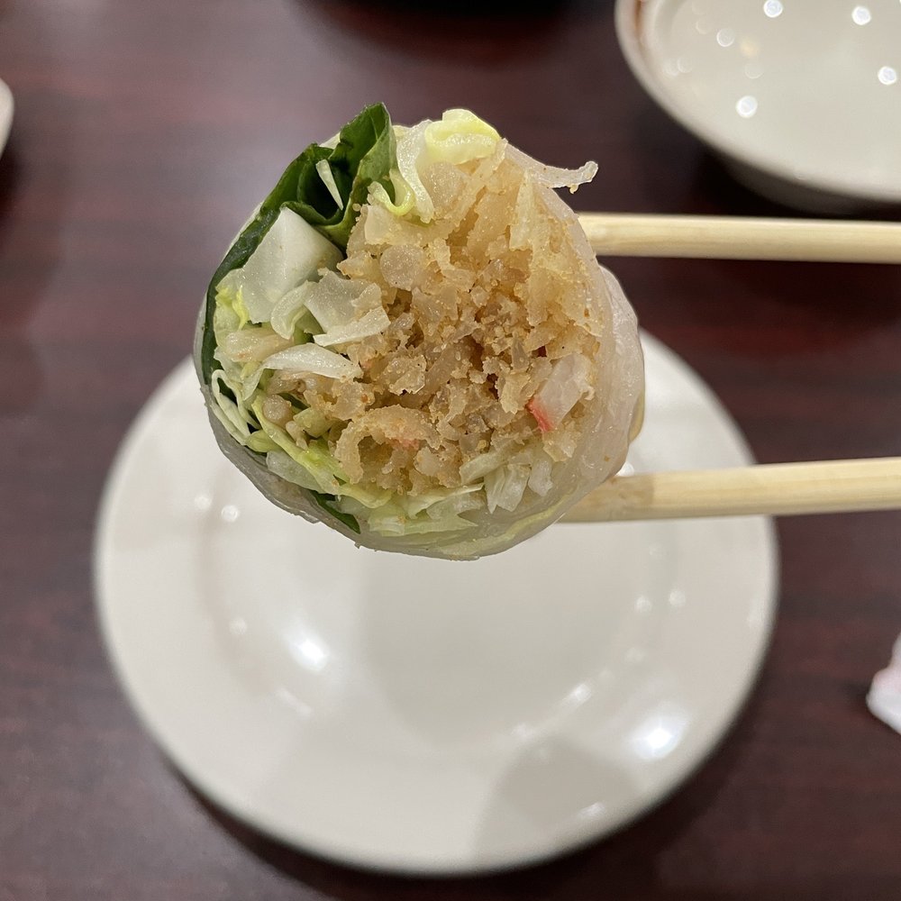 Little Saigon - Pork skin on the inside of roll - Vietnamese Near Me - Madison Heights, Michigan