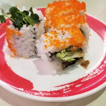 Genki Sushi - salmon skin roll - Sushi Bars Near Me - Waipahu, Hawaii Genki Sushi - salmon skin roll - Sushi Bars Near Me - Waipahu, Hawaii