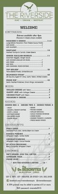 Menu photo 1 The Riverside Maupin, OR Menu photo 1 The Riverside Maupin, OR