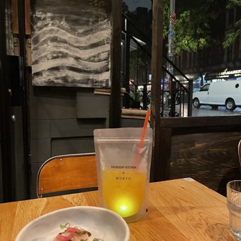 Mokyo - Lychee Cocktail, outside - Korean Near Me - New York, New York