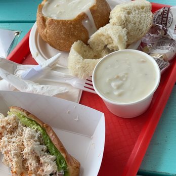 Captain Bob's Chowder - Crab roll, clam chowder bowl. - Seafood Near Me - Long Beach, Washington Captain Bob's Chowder - Crab roll, clam chowder bowl. - Seafood Near Me - Long Beach, Washington