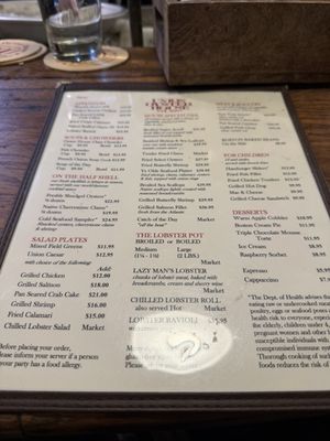 Menu photo 1 Union Oyster House Boston, MA
