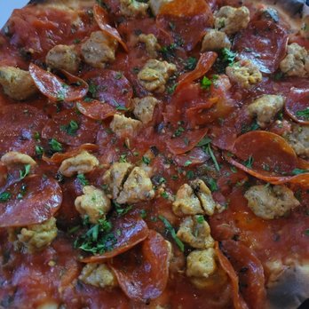 BLK SWAN - Italian sausage pizza without cheese - New American Near Me - Baltimore, Maryland BLK SWAN - Italian sausage pizza without cheese - New American Near Me - Baltimore, Maryland