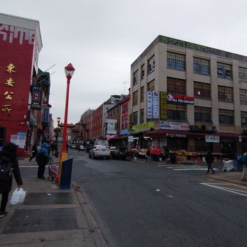 Chinatown - Philadelphia Chinatown Street Scene by 10th Street and Cherry Street - Landmarks & Historical Buildings Near Me