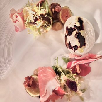 Caruso's - Burrata, figs, and culatello di Zibello - New American Near Me - Montecito, California