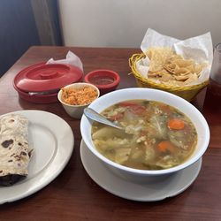 Celaya Mexican Restaurant - Tacos al Carbón and Chicken Soup