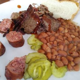 Brisket & sausage--yum yum!