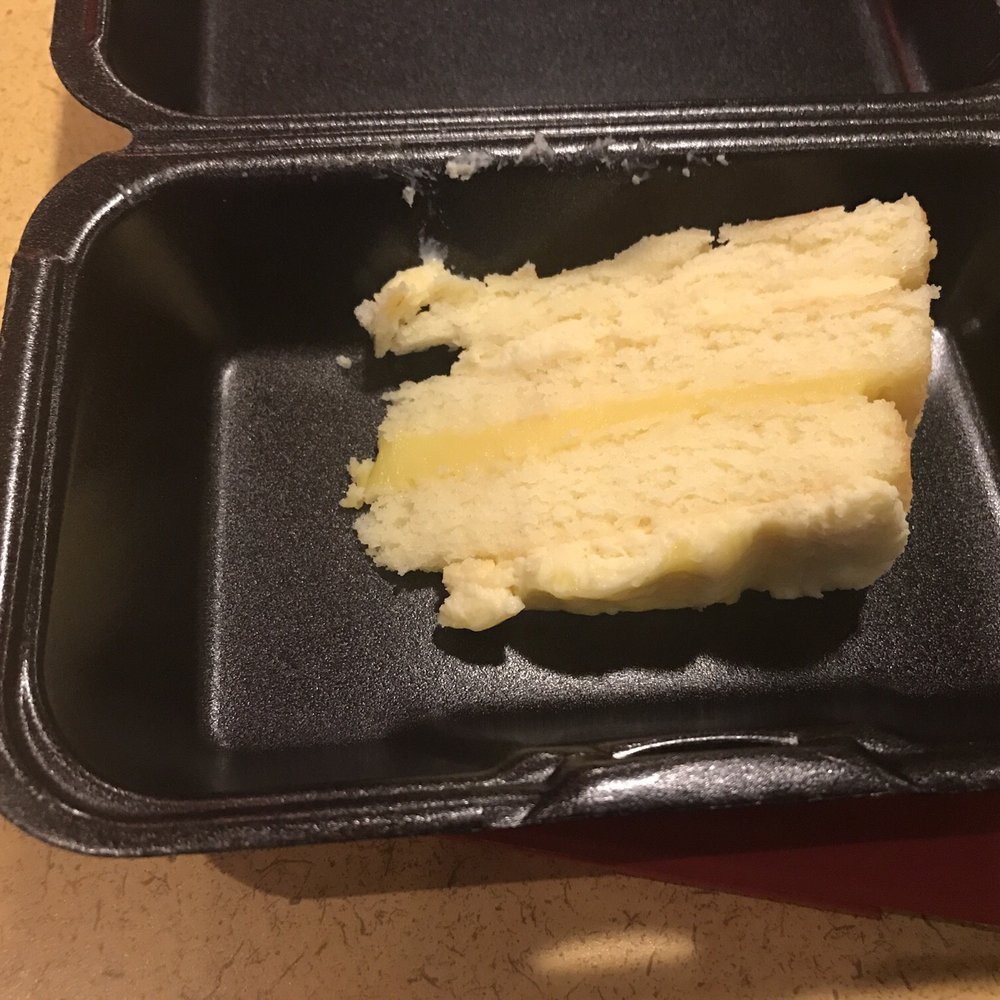Smallest slice of cake ever. It was a totally wasted $5 bucks.