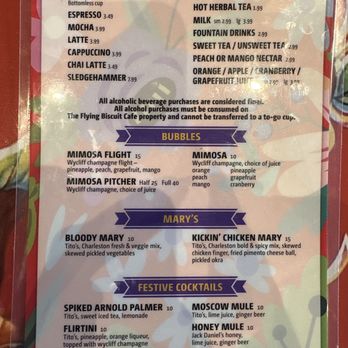 The Flying Biscuit Cafe - Drink menu - Breakfast & Brunch Near Me - Birmingham, Alabama The Flying Biscuit Cafe - Drink menu - Breakfast & Brunch Near Me - Birmingham, Alabama