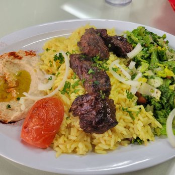 Tanya's Lebanese Kabab - Beef Kabob Plate, under $16 with taxes. - Mediterranean Near Me - Upland, California