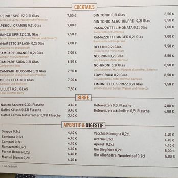 Galestro - Cocktails menu - Desserts Near Me - Koblenz, RP
