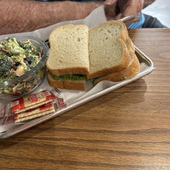 Scoops Chicken Salad Market - Chicken Walnutty Salad on Sourdough bread and Broccoli Salad - Salad Near Me - Pittsburg, Texas Scoops Chicken Salad Market - Chicken Walnutty Salad on Sourdough bread and Broccoli Salad - Salad Near Me - Pittsburg, Texas