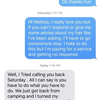 Rustic Roots Salon - Text from Melissa. - Hair Salons Near Me - Riverside, California