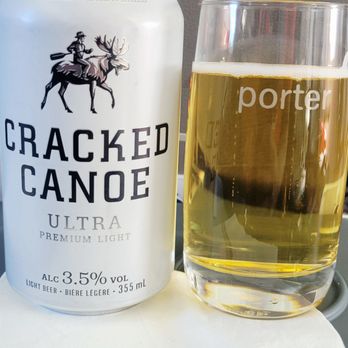 Porter Airlines - Moosehead Breweries Cracked Canoe Ultra Premium Light Lager Beer 12floz Can COMP (09/15/25). @PorterAirlines @Destination_Toronto @Canada - Airlines Near Me - Toronto, Ontario