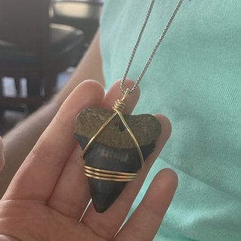 The Workshop - Great white shark necklace, handcrafted. - Coffee & Tea Near Me - Wrightsville Beach, North Carolina The Workshop - Great white shark necklace, handcrafted. - Coffee & Tea Near Me - Wrightsville Beach, North Carolina