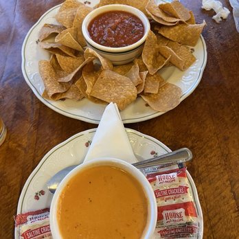 Pioneer Kitchen - Chips and salsa and tomato soup - Breakfast & Brunch Near Me - Torrey, Utah