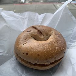 House of Bagels - Blueberry bagel with cream cheese