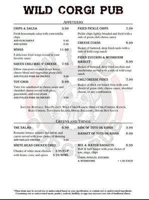 Menu photo 3 Wild Corgi Pub Denver, CO Menu photo 3 Wild Corgi Pub Denver, CO