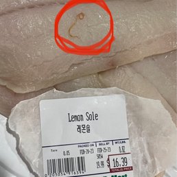 Living parasite in fish that also smelled bad.