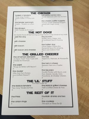 Menu photo 1 Table 64 Whiteville, TN