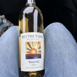 Bet The Farm Winery - Waterfall is an interesting and fresh combo of grapes leaving you wanting another glass! Give in and go for it!