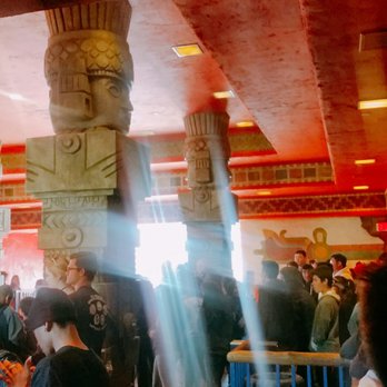 Jaguar! - Inside the station are some very cool decorations, including wall paintings and Mayan totem pole thingies! - Amusement Parks Near Me - Buena Park, California