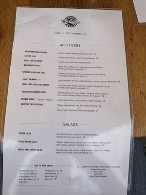 Menu photo 4 Waterfront Camden, ME