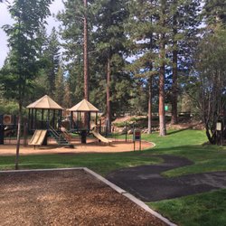 Preston Field Park - Big kids area from the swing area