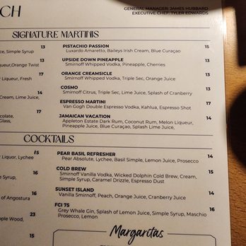 Fresh Catch Inland - Drink menu - Seafood Near Me - Estero, Florida