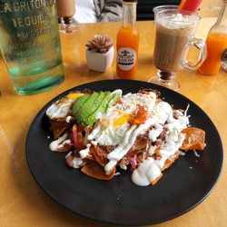 Chilaquiles & mexican coffee, Delicious!
