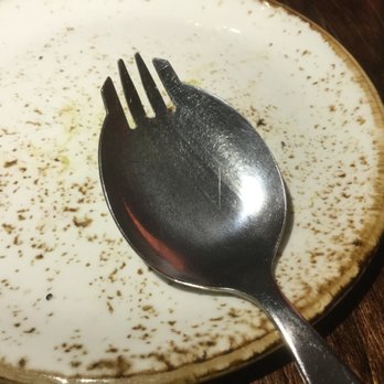 Tiradito - They give u one spork as utensil....not utensils - Peruvian Near Me - Montreal, Quebec