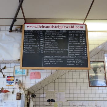 Liehs & Steigerwald - Menu Board (9/8/15) - Meat Shops Near Me - Syracuse, New York
