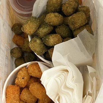 Potato Guys - Tots with ketchup and potato guys sauce on the side - American Near Me - San Mateo, California