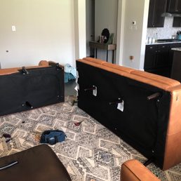This is what our living room looks like and we're doing all weekend trying to repair the work Nathan's team botched.