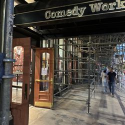 Comedy Works - Front entrance. The area is under construction.