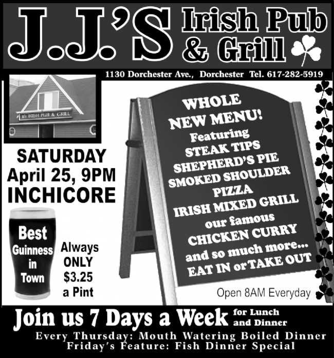 Social spots from J & J Irish Pub & Grille