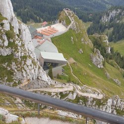 Wendelsteinbahn - Zahnradbahn - Bergstation und Gaststätte