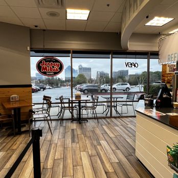Jersey Mike's Subs - View of the dining areas, both inside and outside. - Fast Food Near Me - Atlanta, Georgia Jersey Mike's Subs - View of the dining areas, both inside and outside. - Fast Food Near Me - Atlanta, Georgia