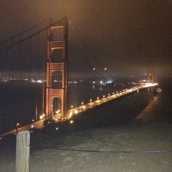 Hawk Hill - Foggy night - Hiking Near Me - San Francisco, California