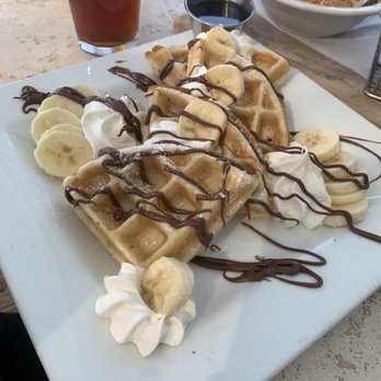 Basico Bistro Cafe - Banana & Nutella Waffles - American Near Me - El Paso, Texas