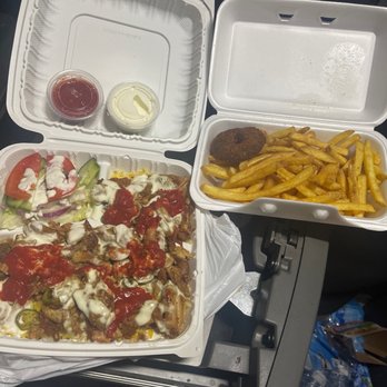 Nasir's Super Donair - a meal in a styrofoam container - Donairs Near Me - Abbotsford, British Columbia Nasir's Super Donair - a meal in a styrofoam container - Donairs Near Me - Abbotsford, British Columbia