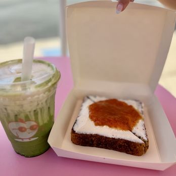 Whata Peach - Peachy matcha and peach toast - Coffee & Tea Near Me - Burbank, California Whata Peach - Peachy matcha and peach toast - Coffee & Tea Near Me - Burbank, California